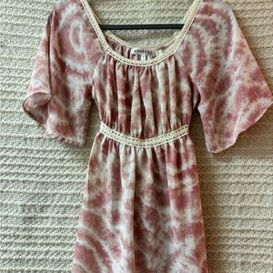 Kontrol Pink Tie-Dye Women's Blouse EUC Size S